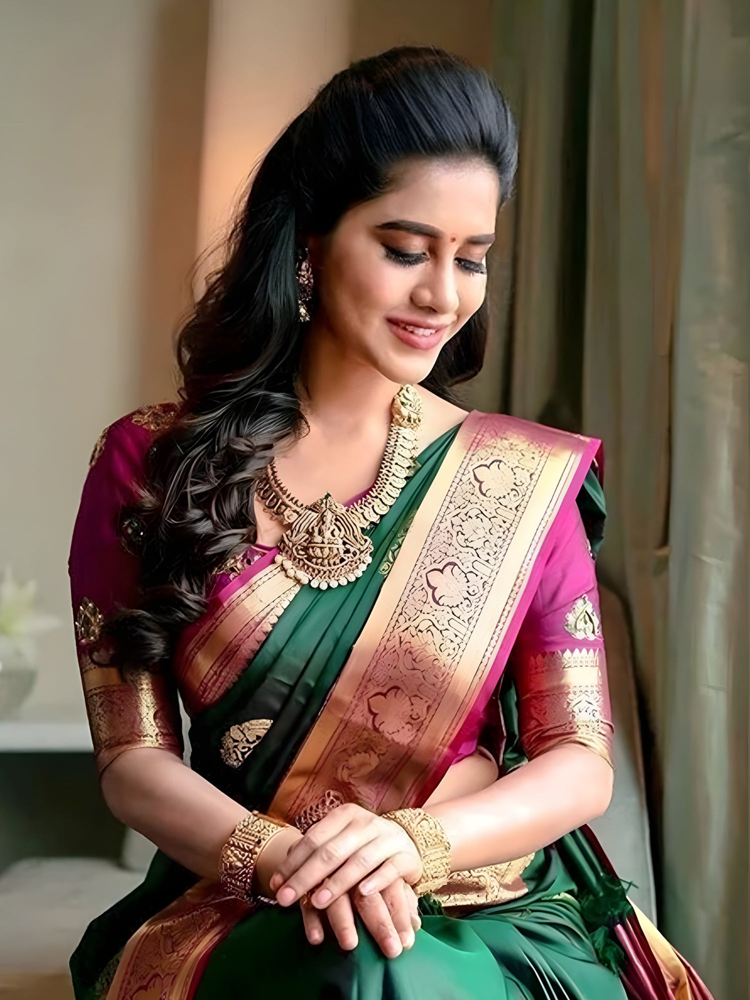Radhai Saree with elegant traditional design and soft lightweight fabric suitable for festive occasions and office wear.