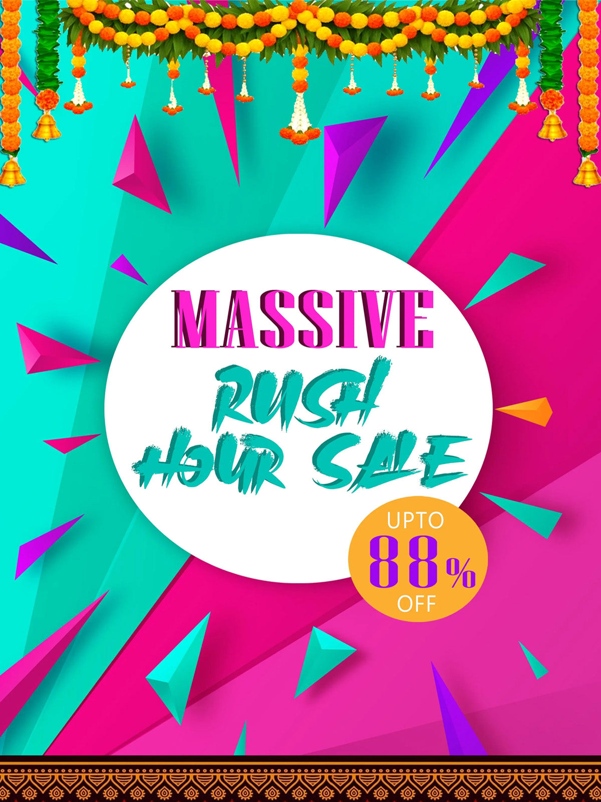 Rush Hour Sale saree collection featuring premium cotton and silk sarees with elegant traditional designs at wholesale prices.