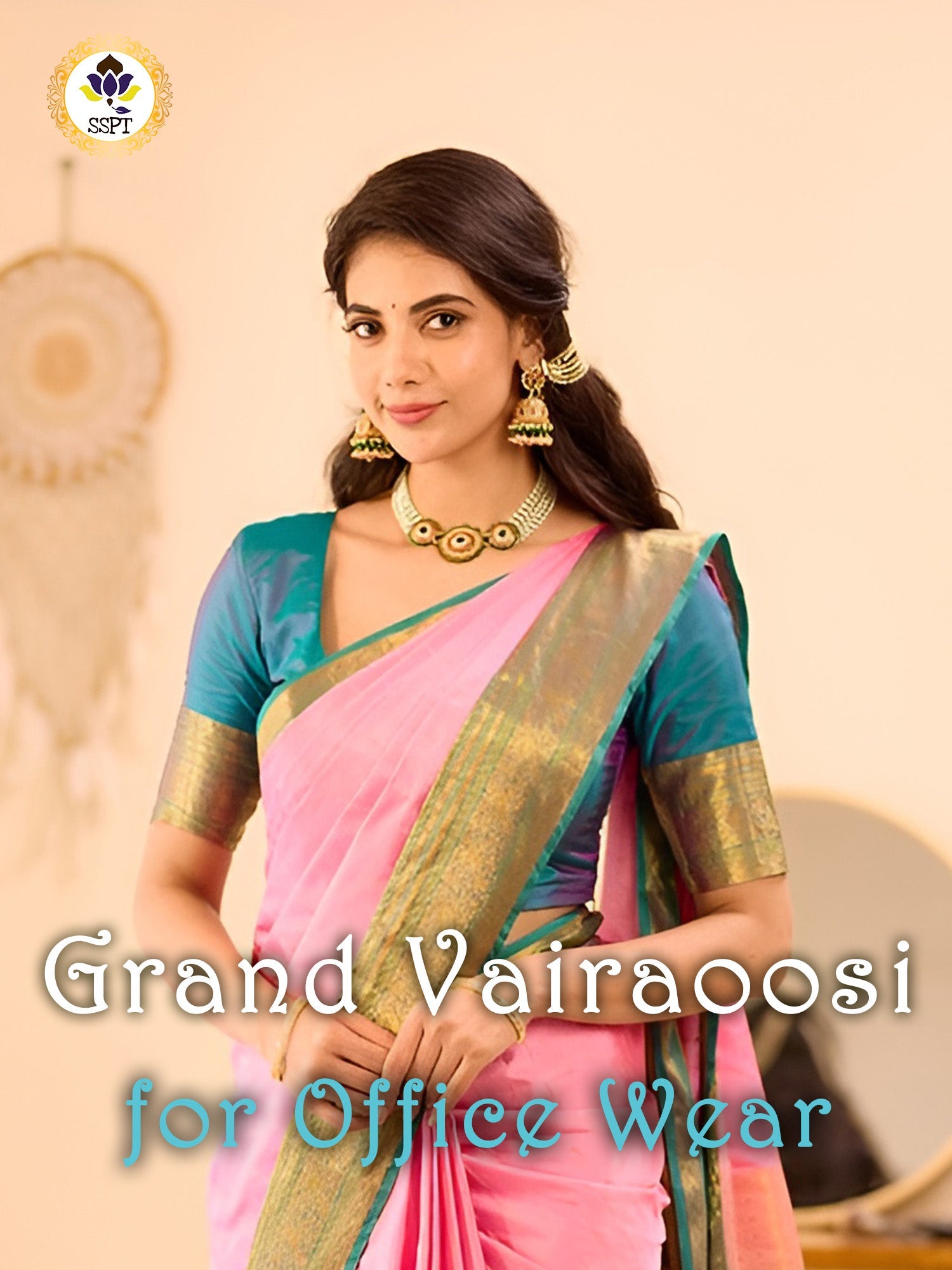 Grand Vairaoosi Collection Soft Silk Saree for women featuring elegant traditional design.