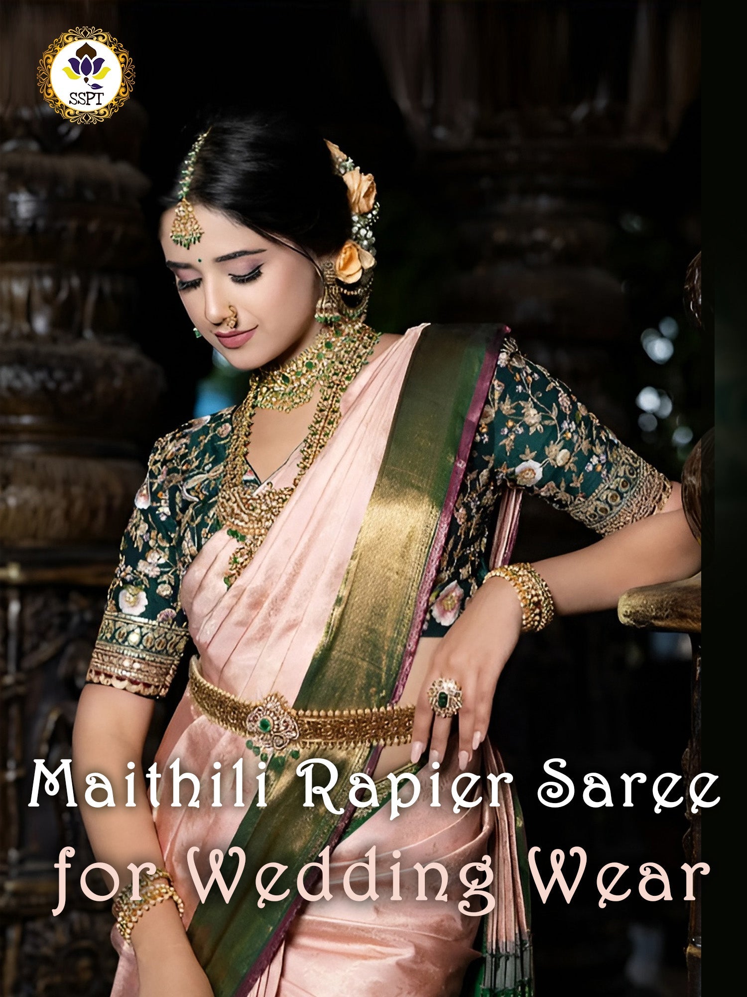Shop the Maithili Rapier Silk Saree today and experience timeless elegance with every drape.