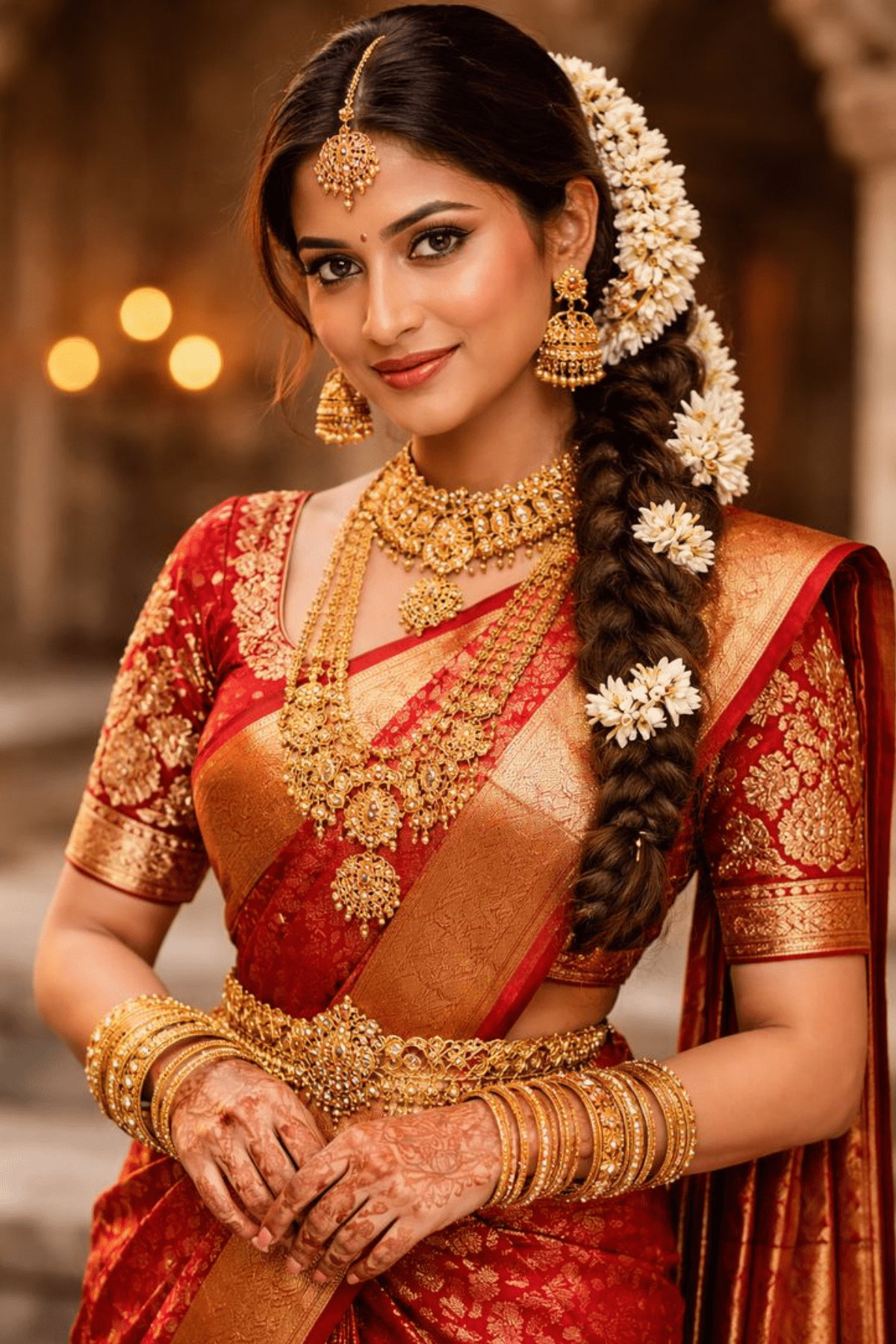 Muhurtham Semi Silk saree for women with elegant traditional design and rich semi silk fabric suitable for weddings bridal wear and festive occasions
