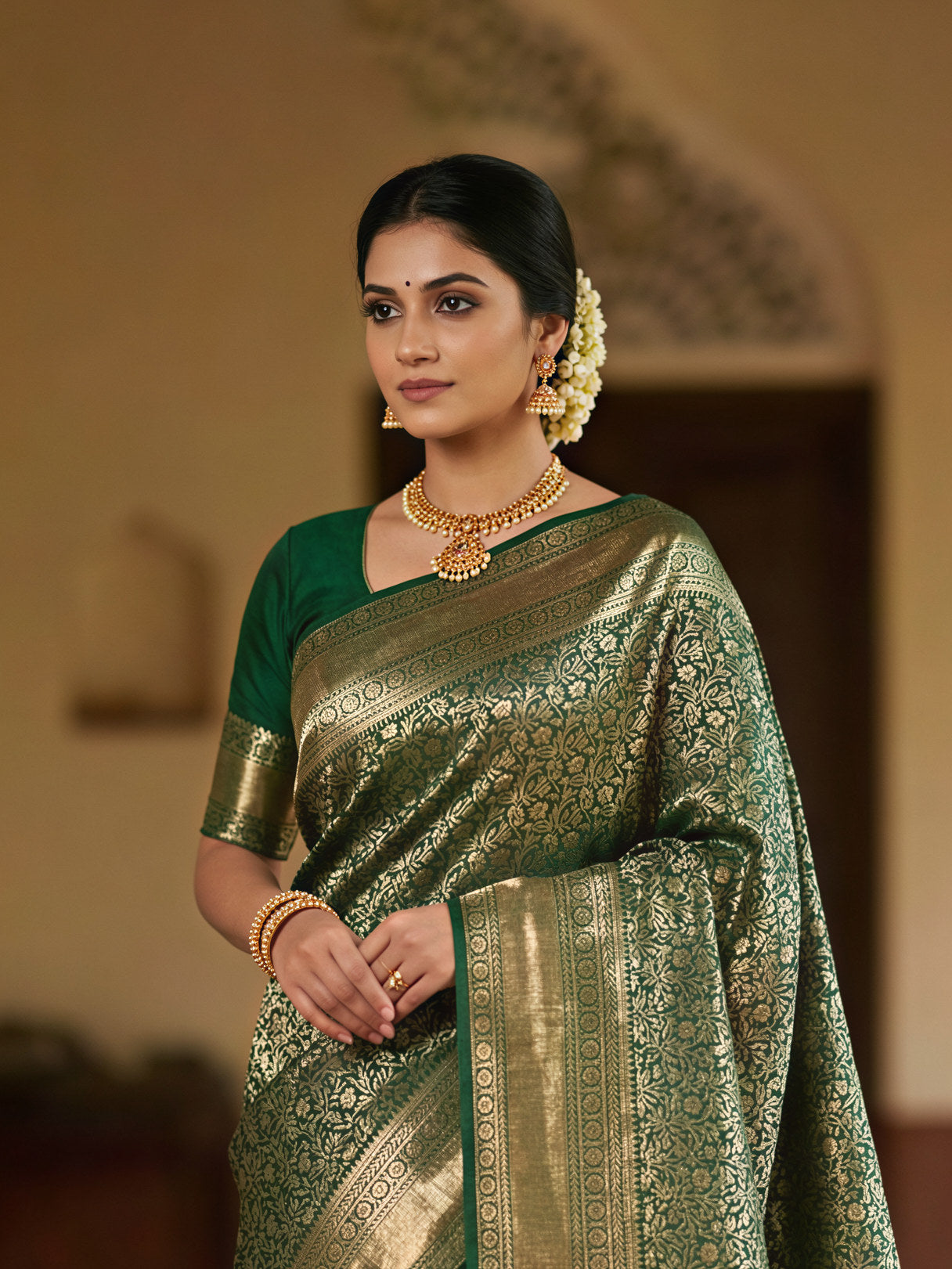Parimala Semi Silk Saree for women featuring elegant traditional design suitable for weddings, festivals and special occasions
