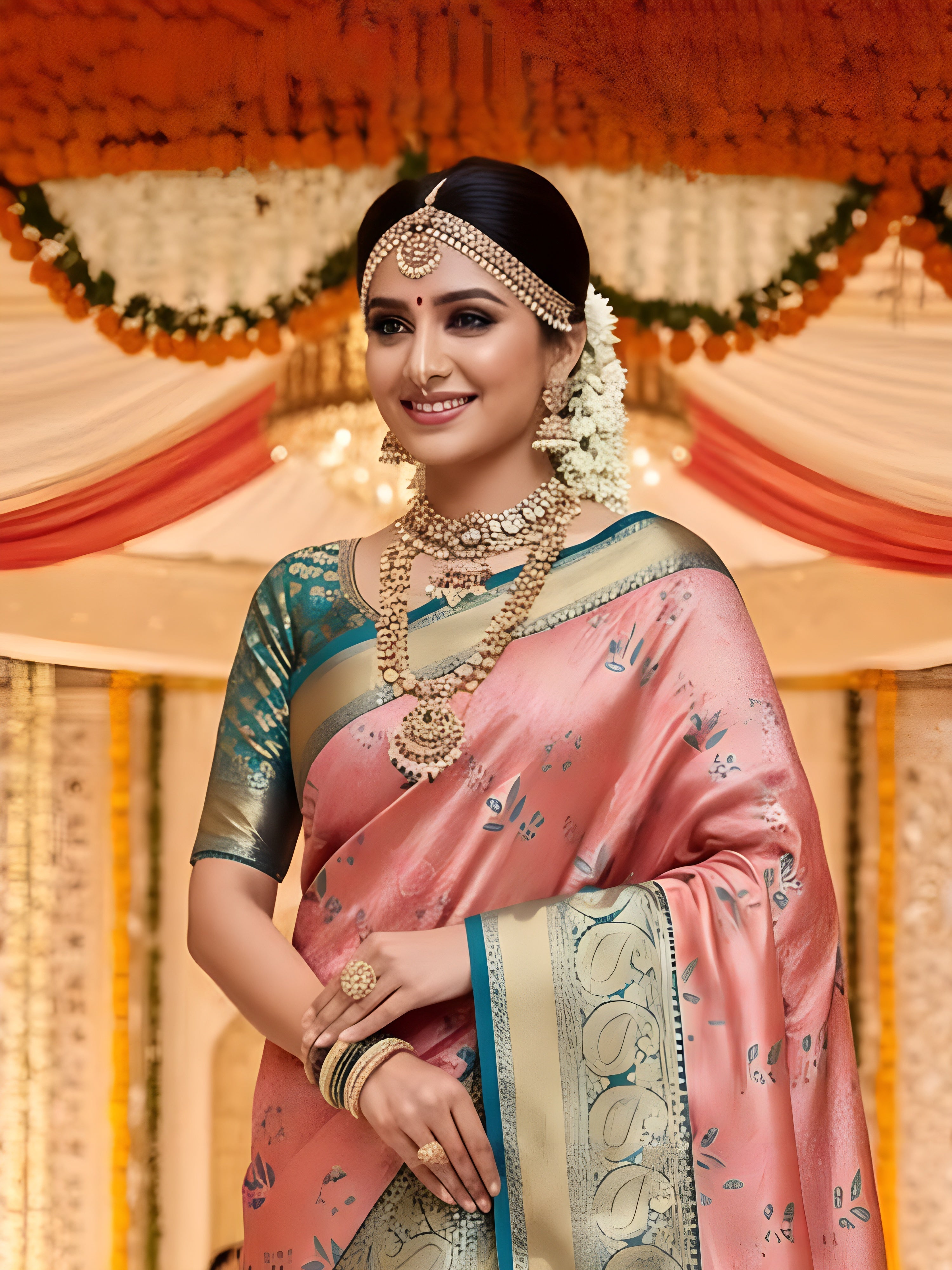 Priyanka Luxury Semi Silk Saree for women in elegant traditional design, perfect for weddings, festivals, and special occasions.