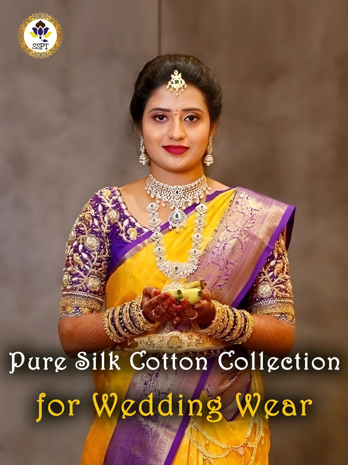 Pure Silk Cotton Saree with Zari Work for Wedding Wear