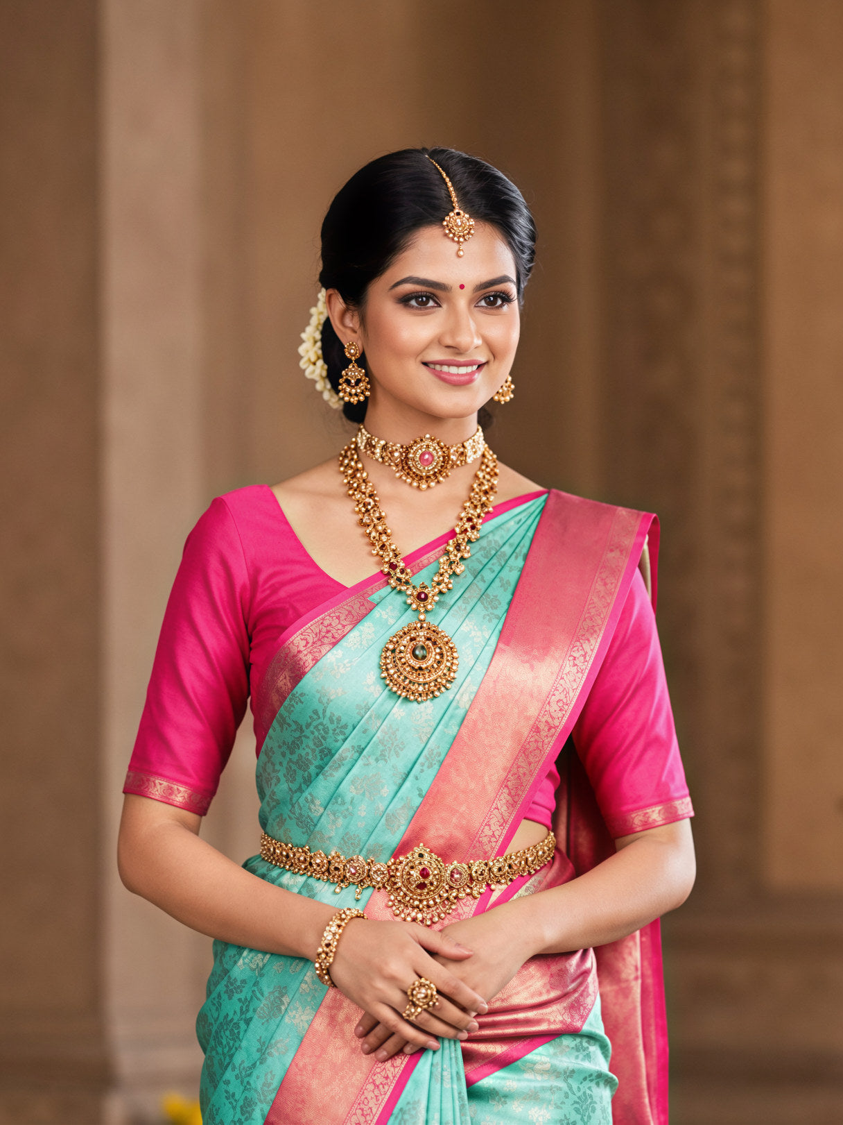 Vennila Luxury Semi Silk Collection saree in elegant traditional semi silk design for wedding and festive wear from Sri Sakthi Pugazh Tex Salem Tamil Nadu