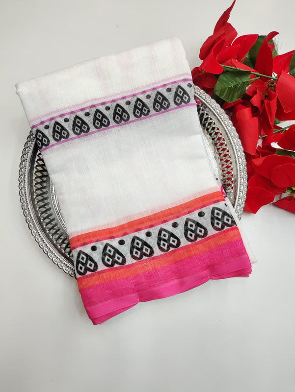 White Leaf Saree (Diwali sale) WF18