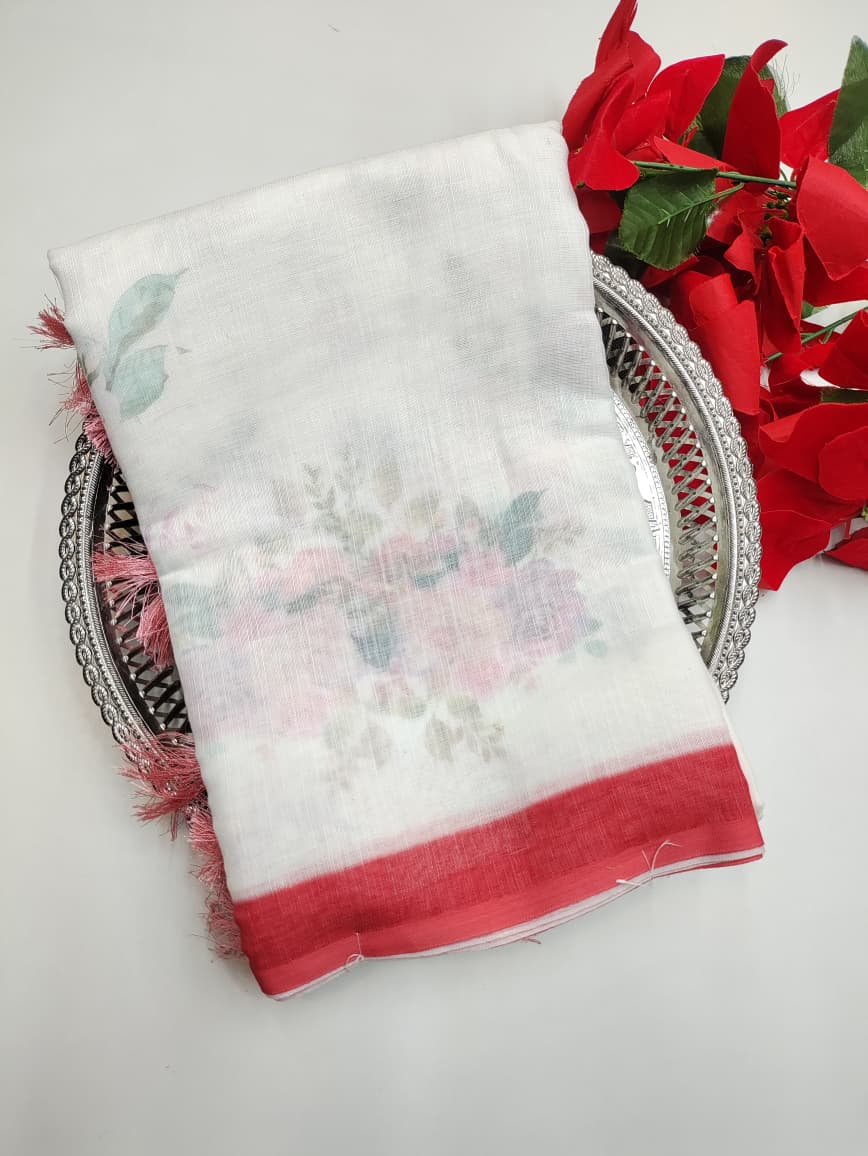 White Leaf Saree (Diwali sale) WF23