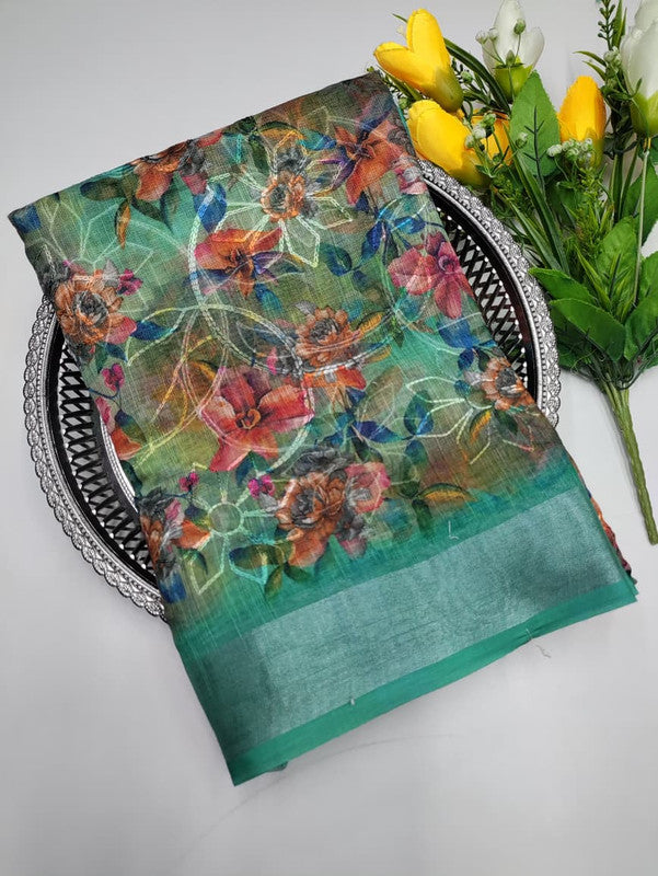 Premium Linen Saree(Work Saree) LL24