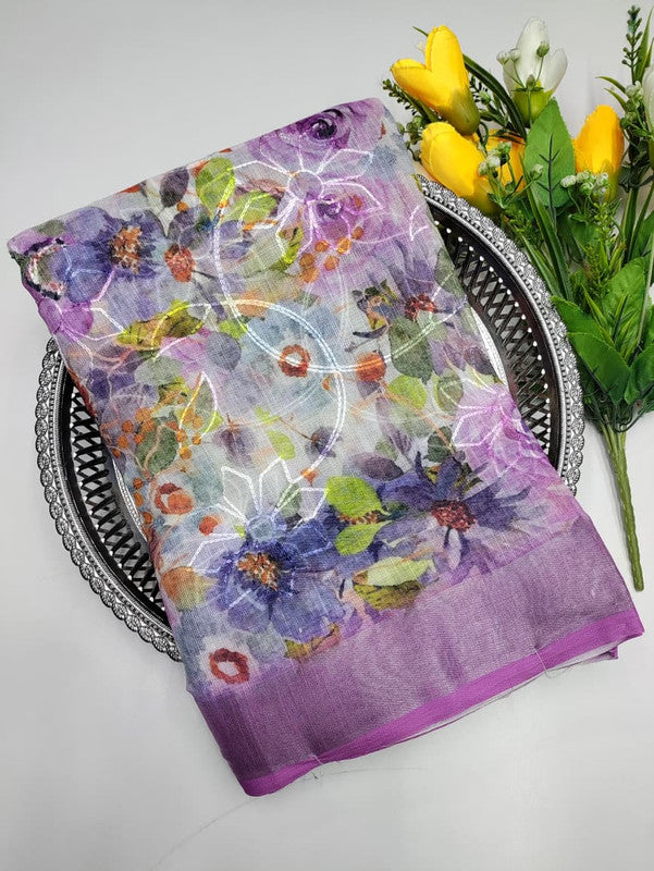 Premium Linen Saree(Work Saree)  LL35