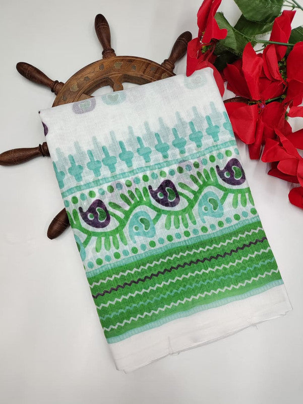 White Leaf Saree WL05