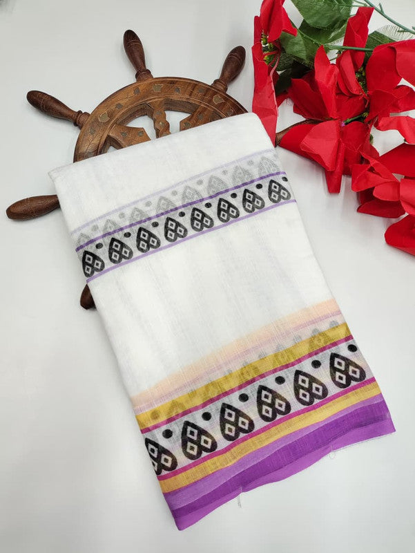 White Leaf Saree WL11