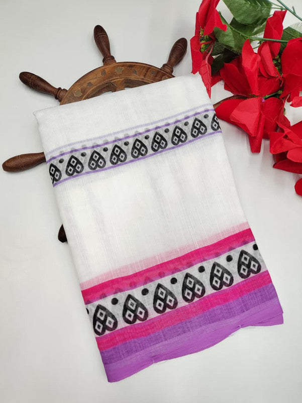 White Leaf Saree WL12