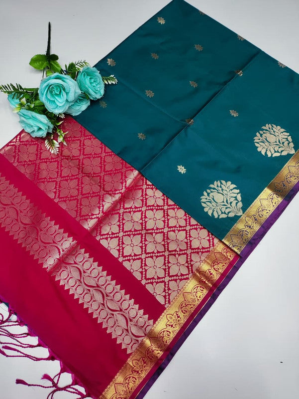 Mayuri pattu (Christmas Offer) PM107 +Jute Bag Free