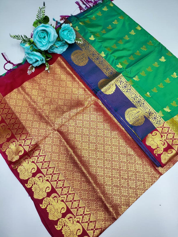 Mayuri pattu (Christmas Offer) PM127 +Jute Bag Free