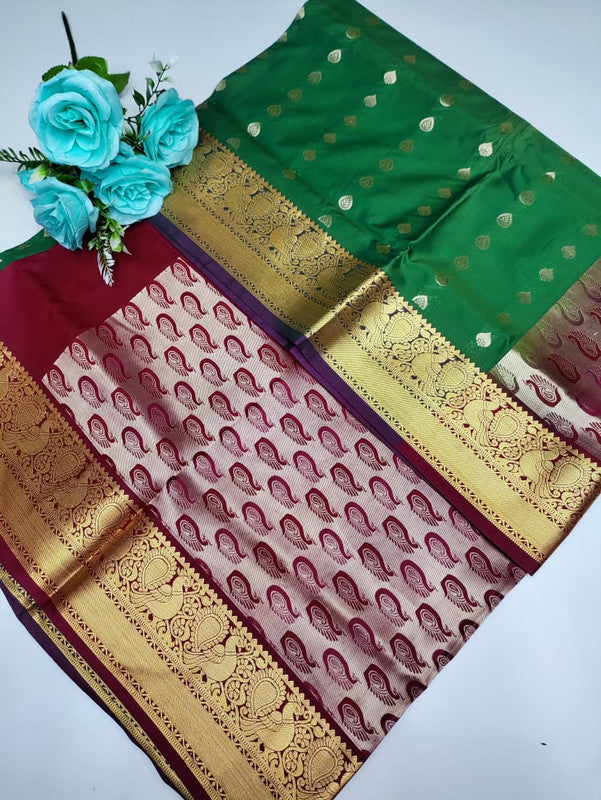 Mayuri pattu (Christmas Offer) PM176 +Jute Bag Free