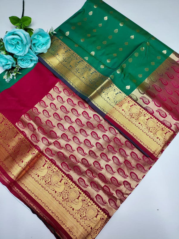 Mayuri pattu (Christmas Offer) PM194 +Jute Bag Free