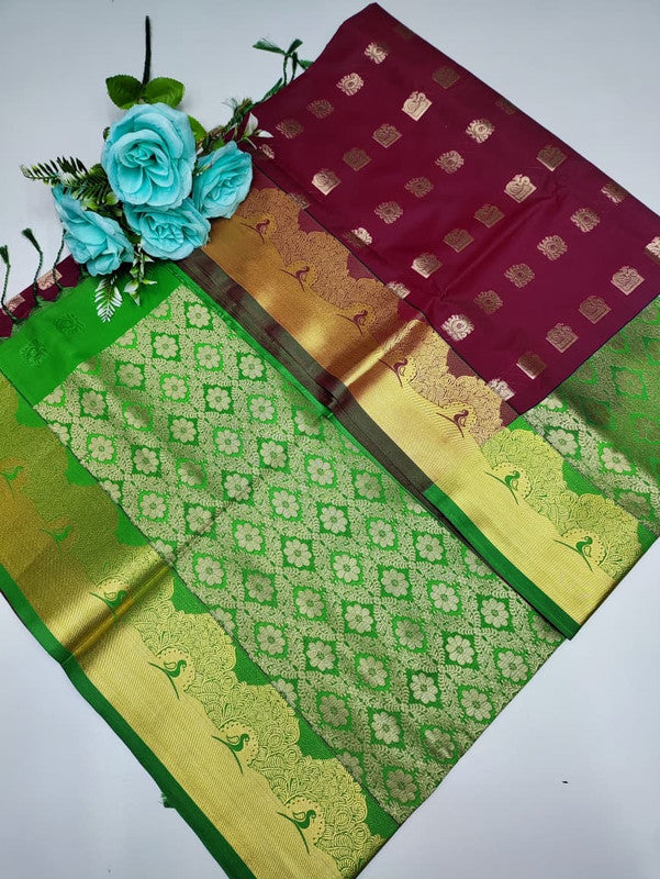 Mayuri pattu (Christmas Offer) PM196 +Jute Bag Free