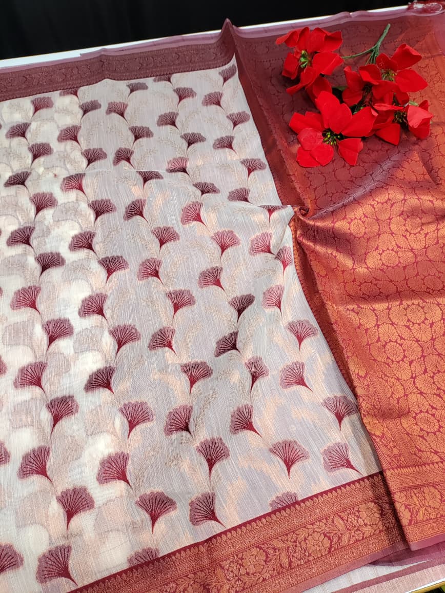 Premium All Self Linen Saree PAS10