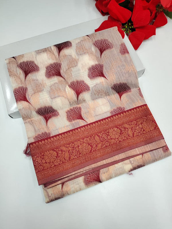 Premium All Self Linen Saree PAS10