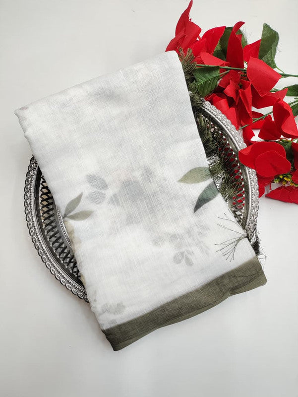 White Leaf Saree (Diwali sale) WF33