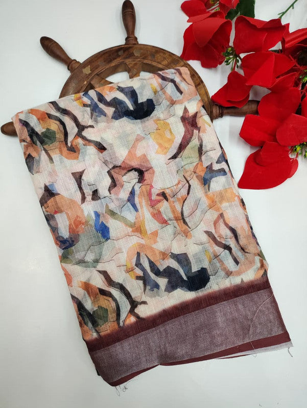 Premium Linen Saree PLS02