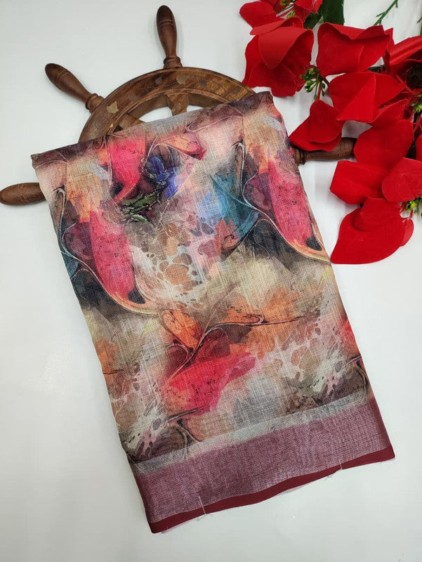 Premium Linen Saree PLS03