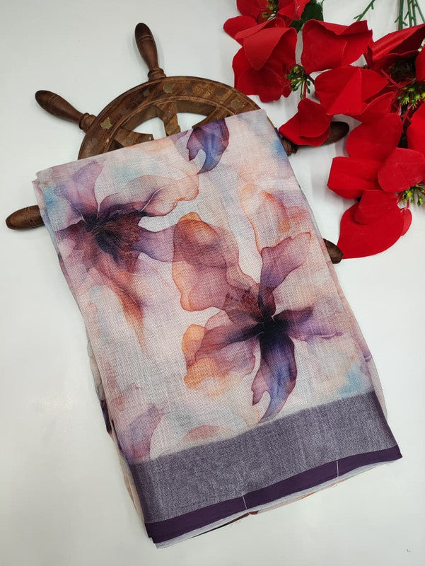 Premium Linen Saree PLS13