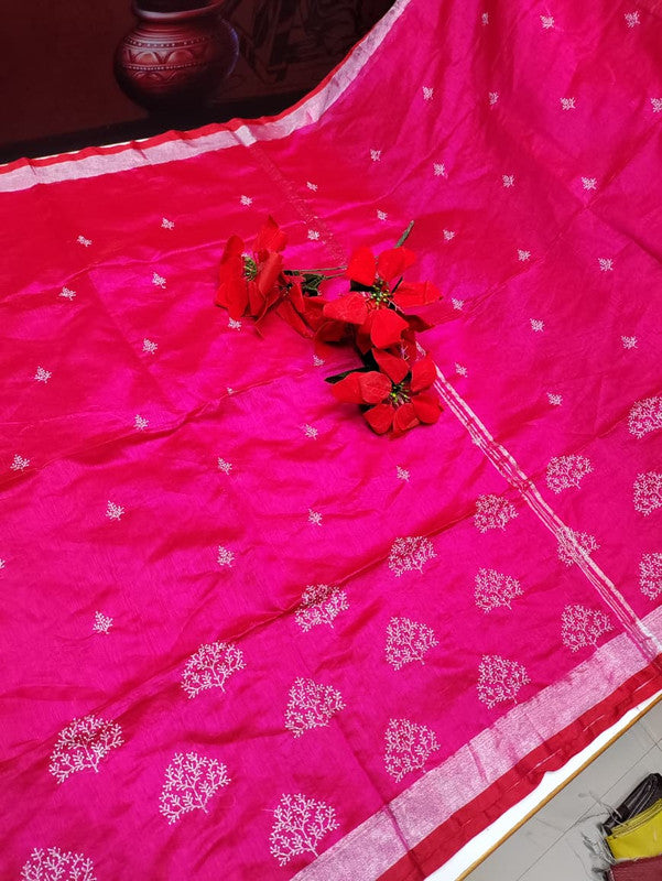 Kadhi silver Embroiding Saree EB04