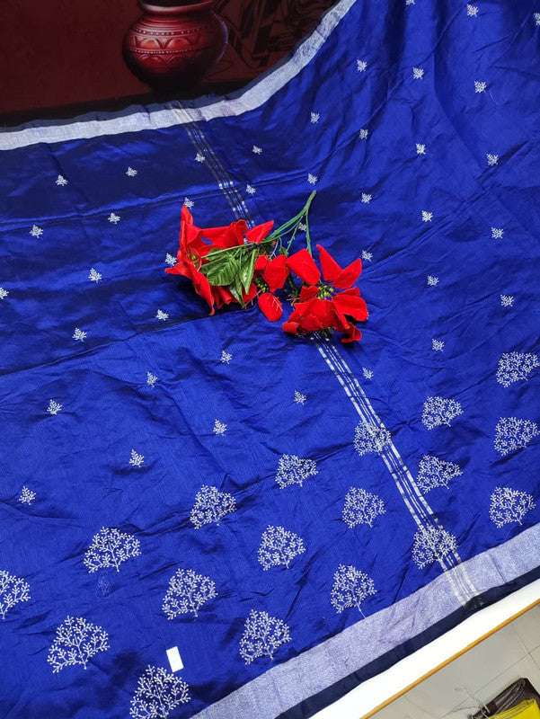 Kadhi silver Embroiding Saree EB06