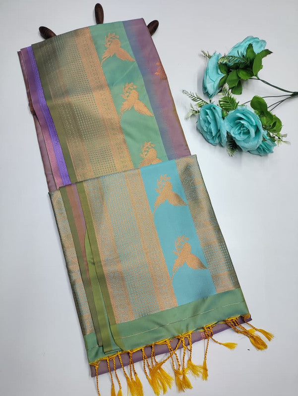 Parrot Soft Silk Saree KTM15