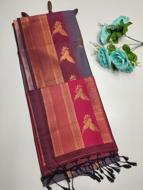 Parrot Soft Silk Saree KTM18