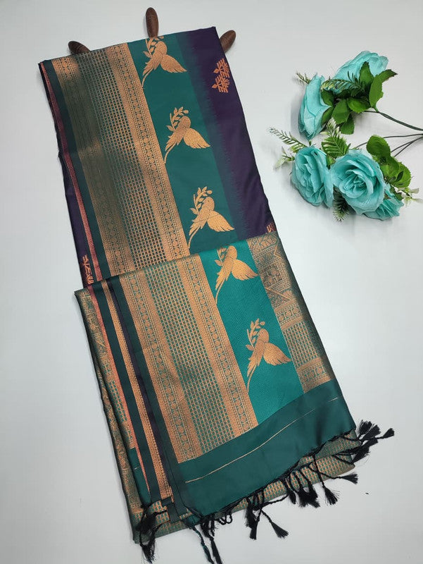 Parrot Soft Silk Saree KTM17