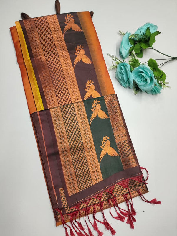 Parrot Soft Silk Saree KTM25