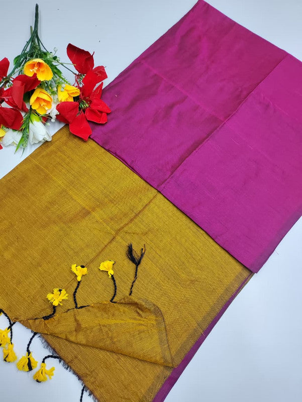 Jaipur Plain Cotton Saree JE48