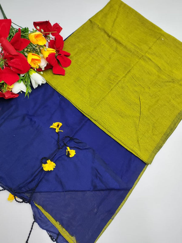 Jaipur Plain Cotton Saree JE51
