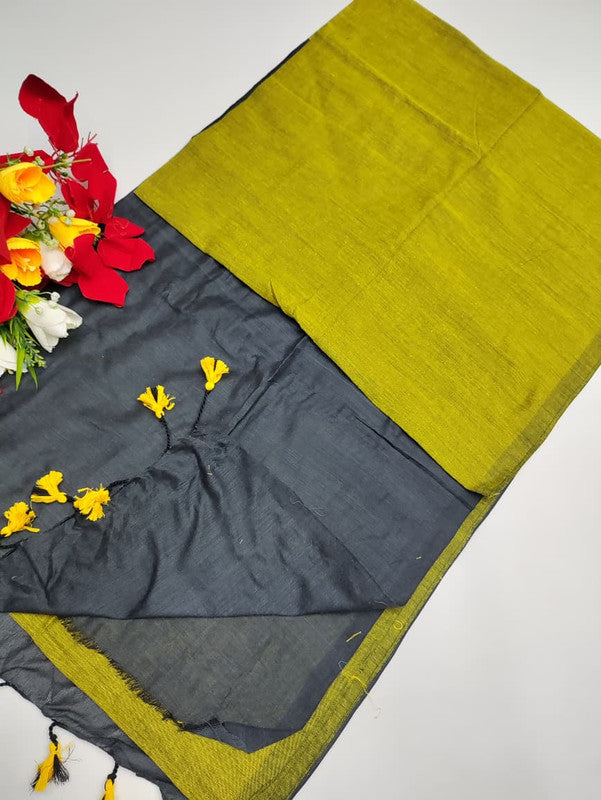 Jaipur Plain Cotton Saree JE53