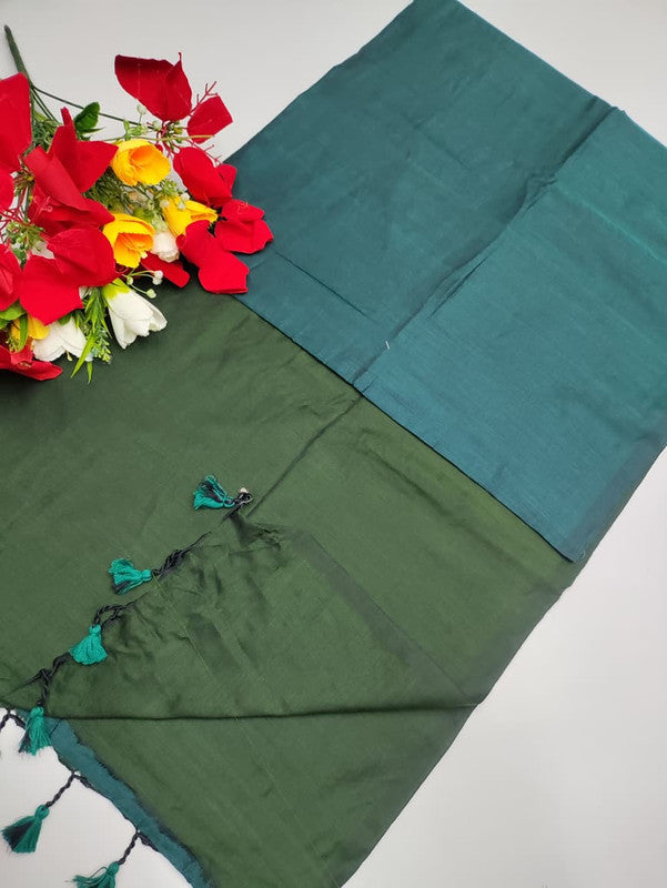Jaipur Plain Cotton Saree JE52