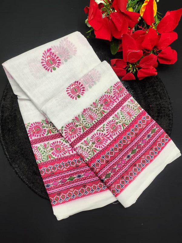 White Leaf Saree WL20