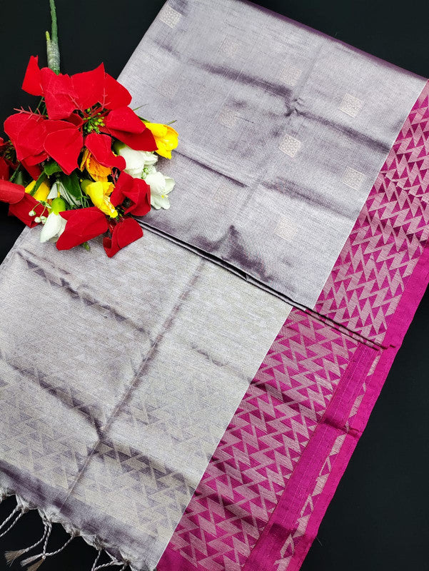 Slub Tissue Saree STS43