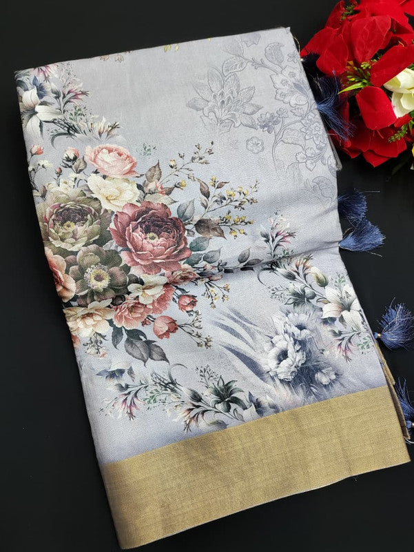 Ivory Silk Saree VY07