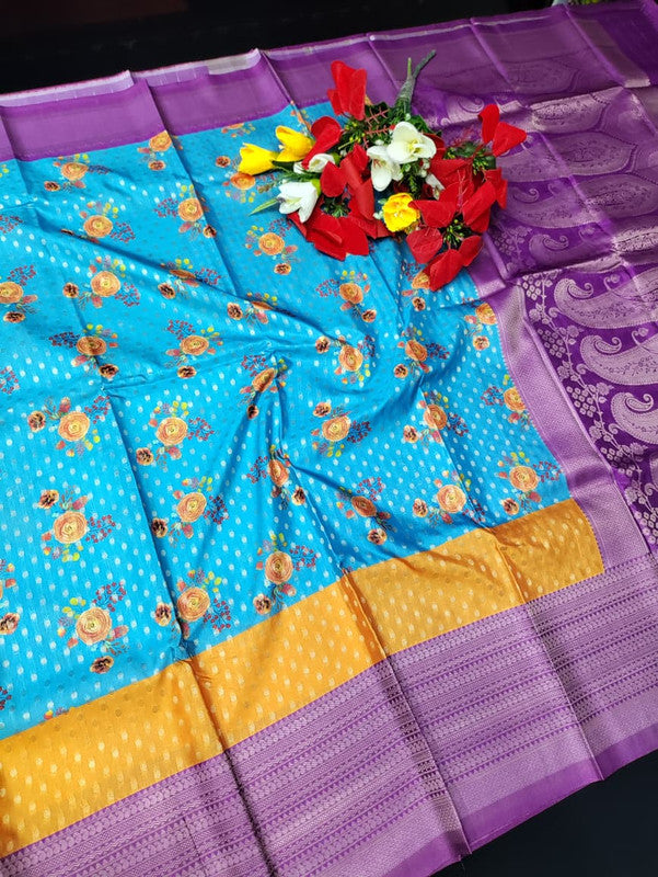 Mysore Crepe (Antique print)+Jute Bag Free MT137