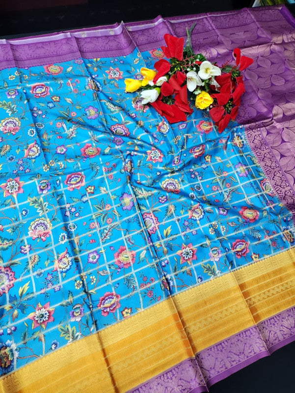 Mysore Crepe (Antique print)+Jute Bag Free MT138