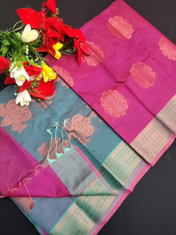 Slub Cotton Saree SLC64
