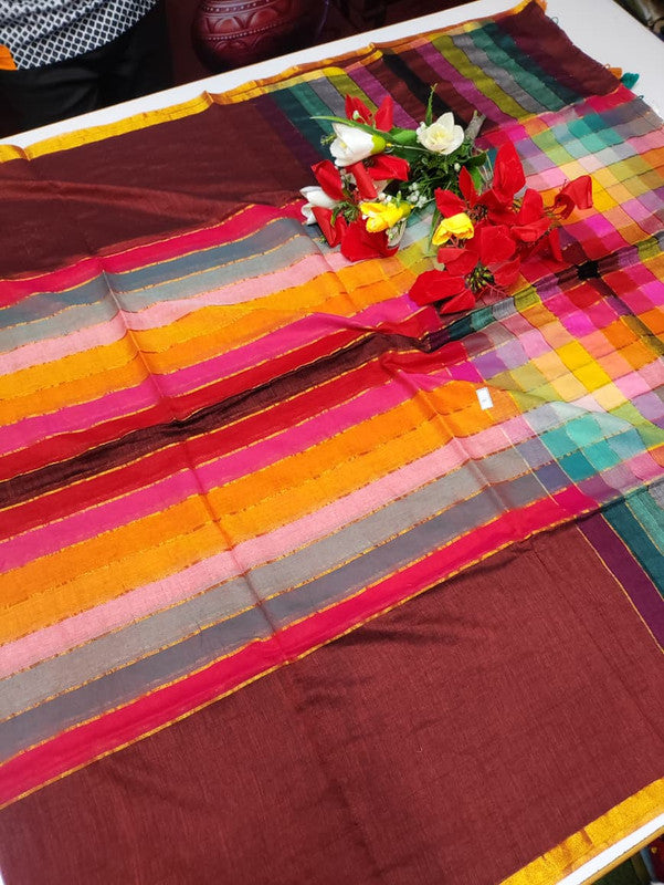 Pure Malmal Cotton Saree JE100