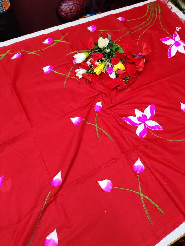 Jaipur Flower Cotton Saree JE111