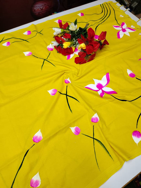Jaipur Flower Cotton Saree JE117