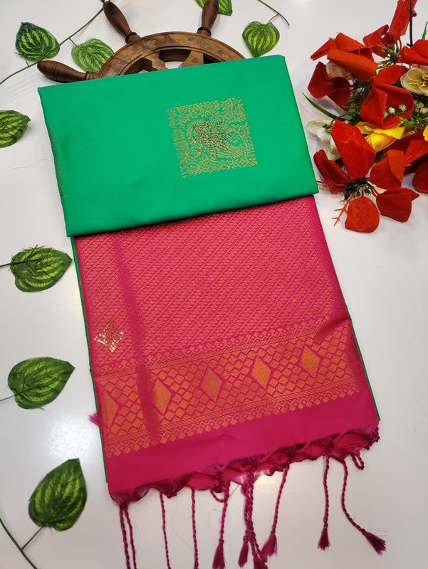 Luxury Soft Silk Stone Work SLY127