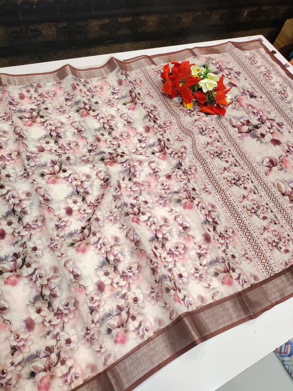 Bhiwandi Linen Saree BW09