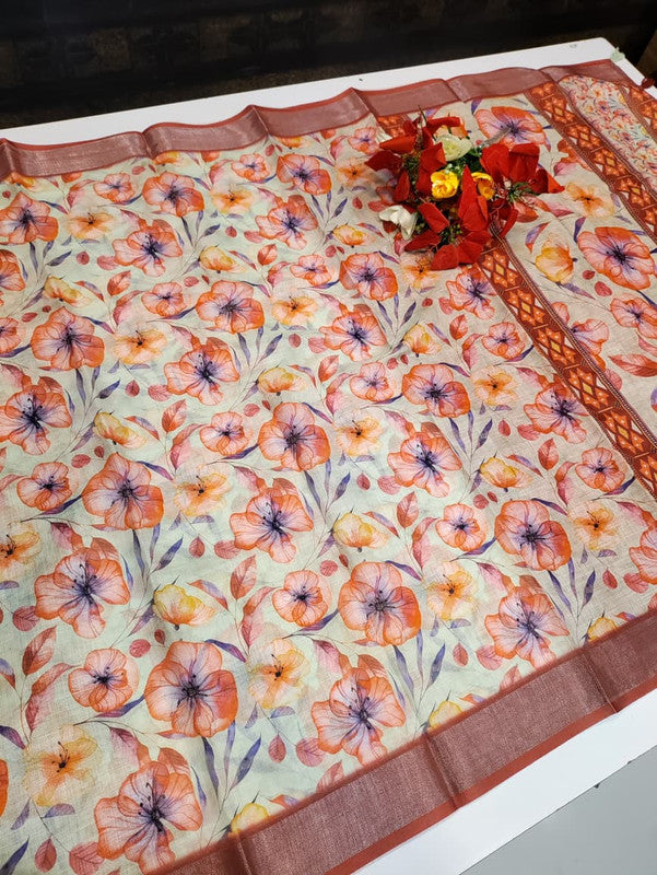 Bhiwandi Linen Saree BW16