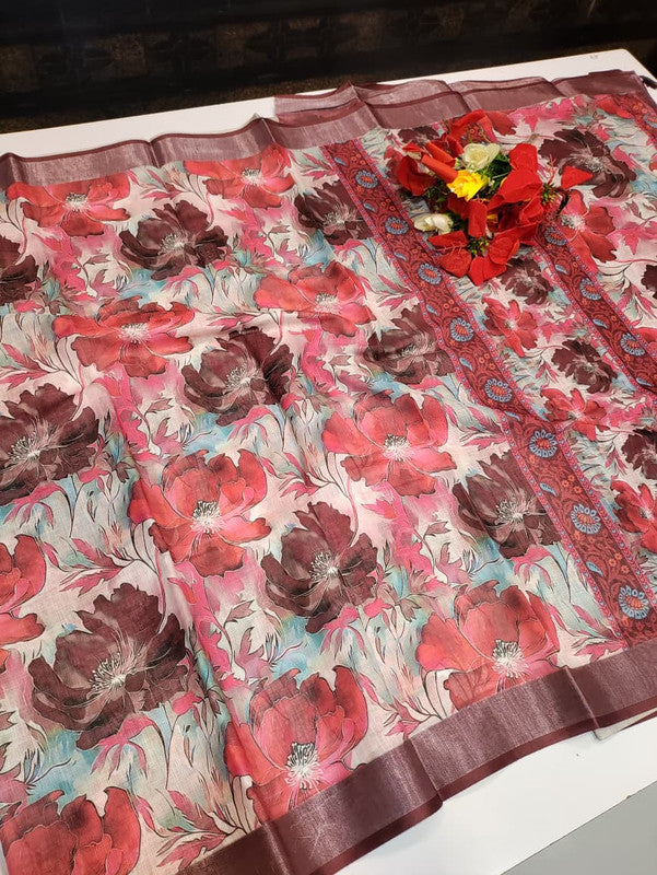 Bhiwandi Linen Saree BW19